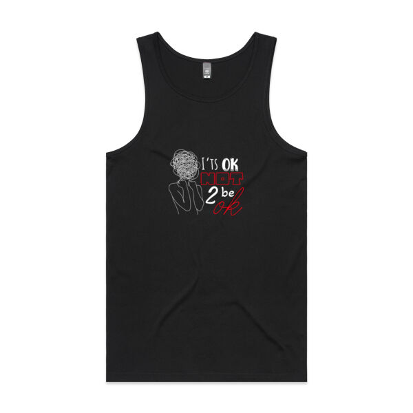 Its ok not to be ok  - AS Colour Mens Lowdown Singlet Thumbnail