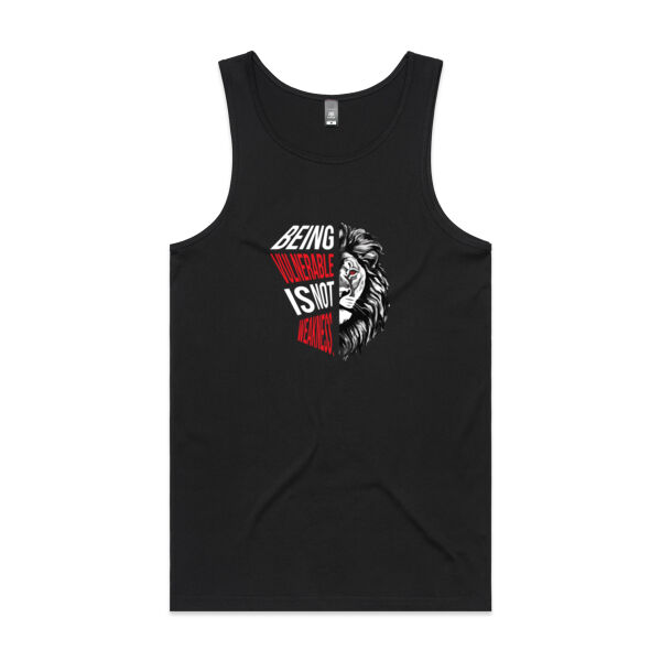 Being vulnerable is not weakness - AS Colour Mens Lowdown Singlet Thumbnail