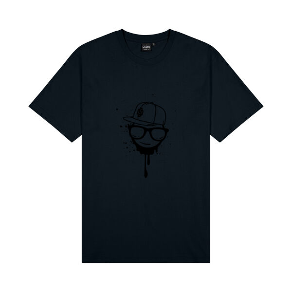 black on black - Cloke Mens Outline Tee Thumbnail